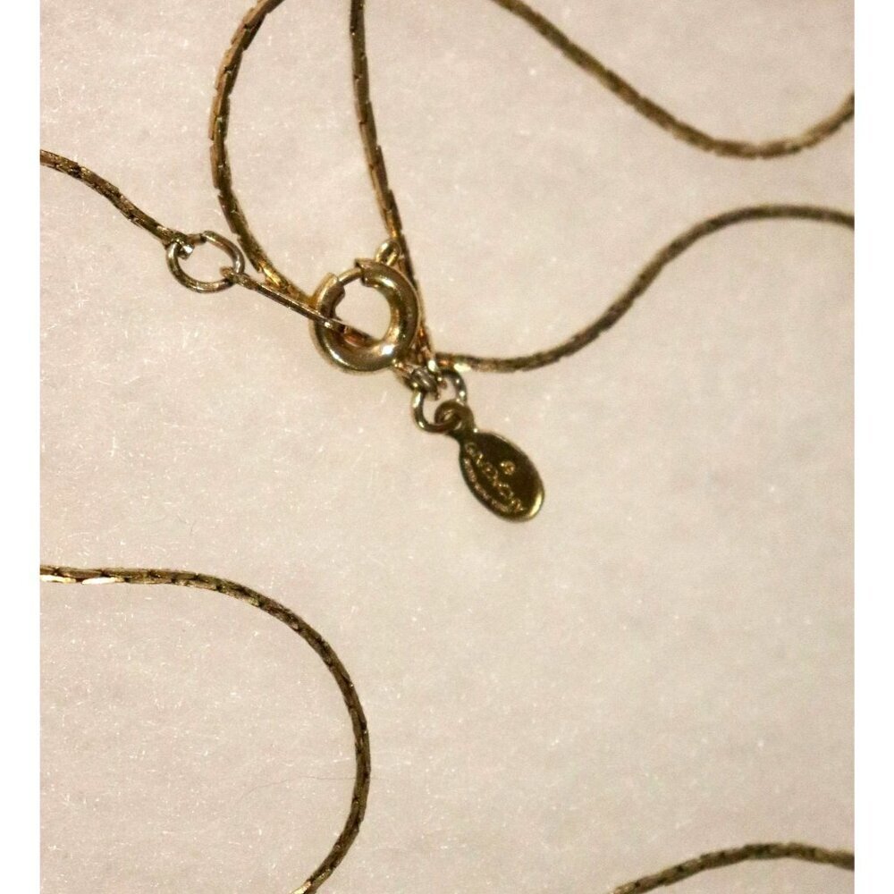 Givenchy Vintage Gold Plated with Crystal G Necklace - Picture 2 of 3